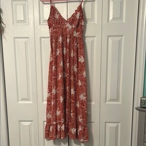 Floral Red Maxi Dress